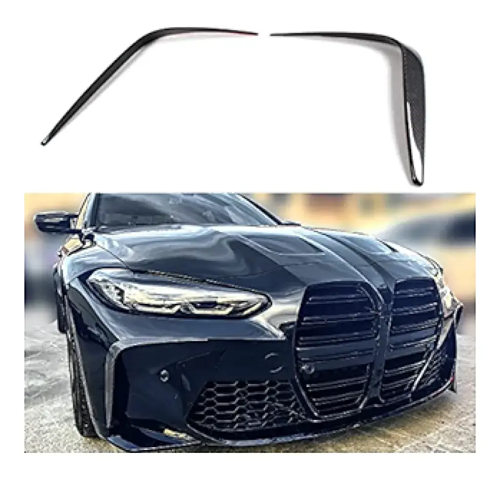 2020-22 Carbon Fiber Front Bumper Air Duct Garnish Trim Fang - Norcal Dynamics