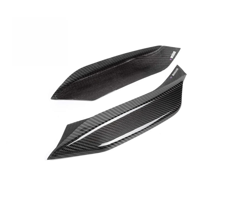 CARBON FIBER V2 FRONT BUMPER UPPER SPLITTERS - F80 M3 | F82/F83 M4 - Norcal Dynamics