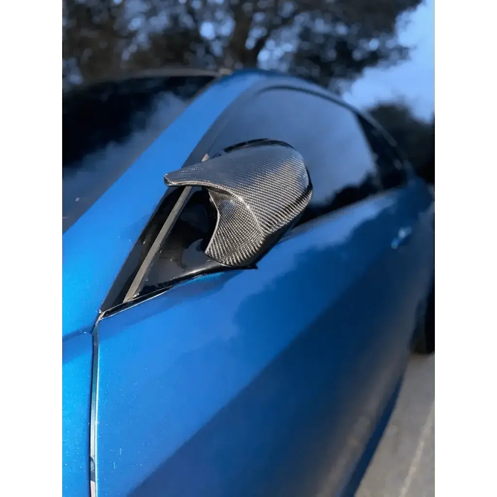 CARBON FIBER WINGED MIRROR CAPS E-CHASSIS - Norcal Dynamics