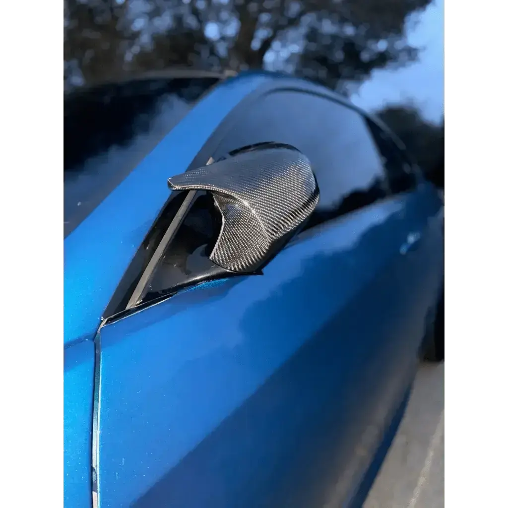 CARBON FIBER WINGED MIRROR CAPS E-CHASSIS - Norcal Dynamics