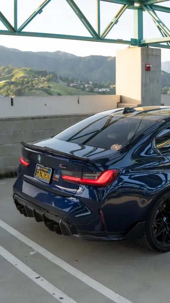PSM Style High Kick Carbon Fiber Trunk Spoiler - BMW G80 M3 & G20 3 Series - Norcal Dynamics