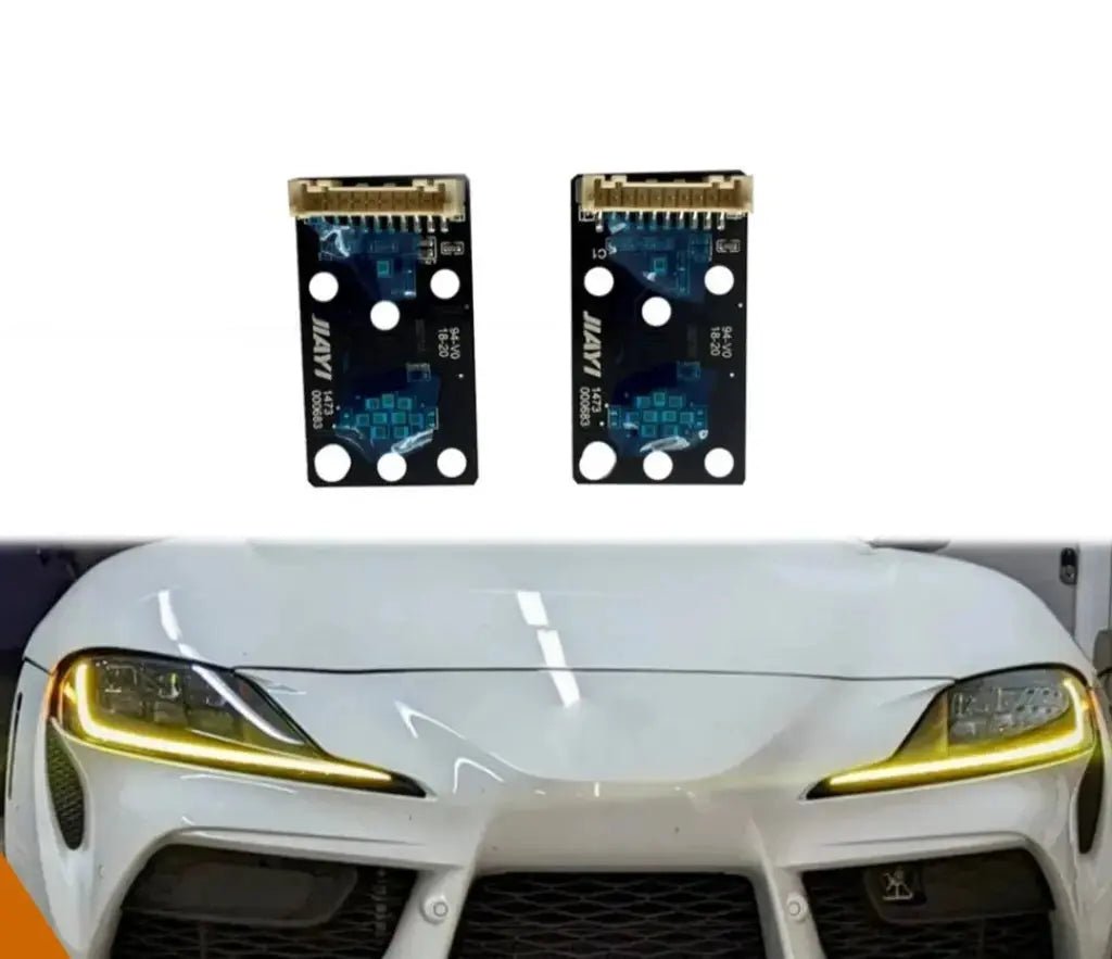 Toyota Supra Yellow CSL DRL Modules - Norcal Dynamics