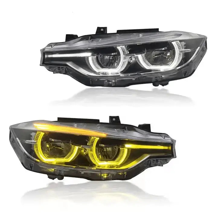 F30 3-Series LCI Style Switchback Headlights White/Yellow/Amber - F30 3-Series 320i 328i 330i 335i 340i Norcal Dynamics
