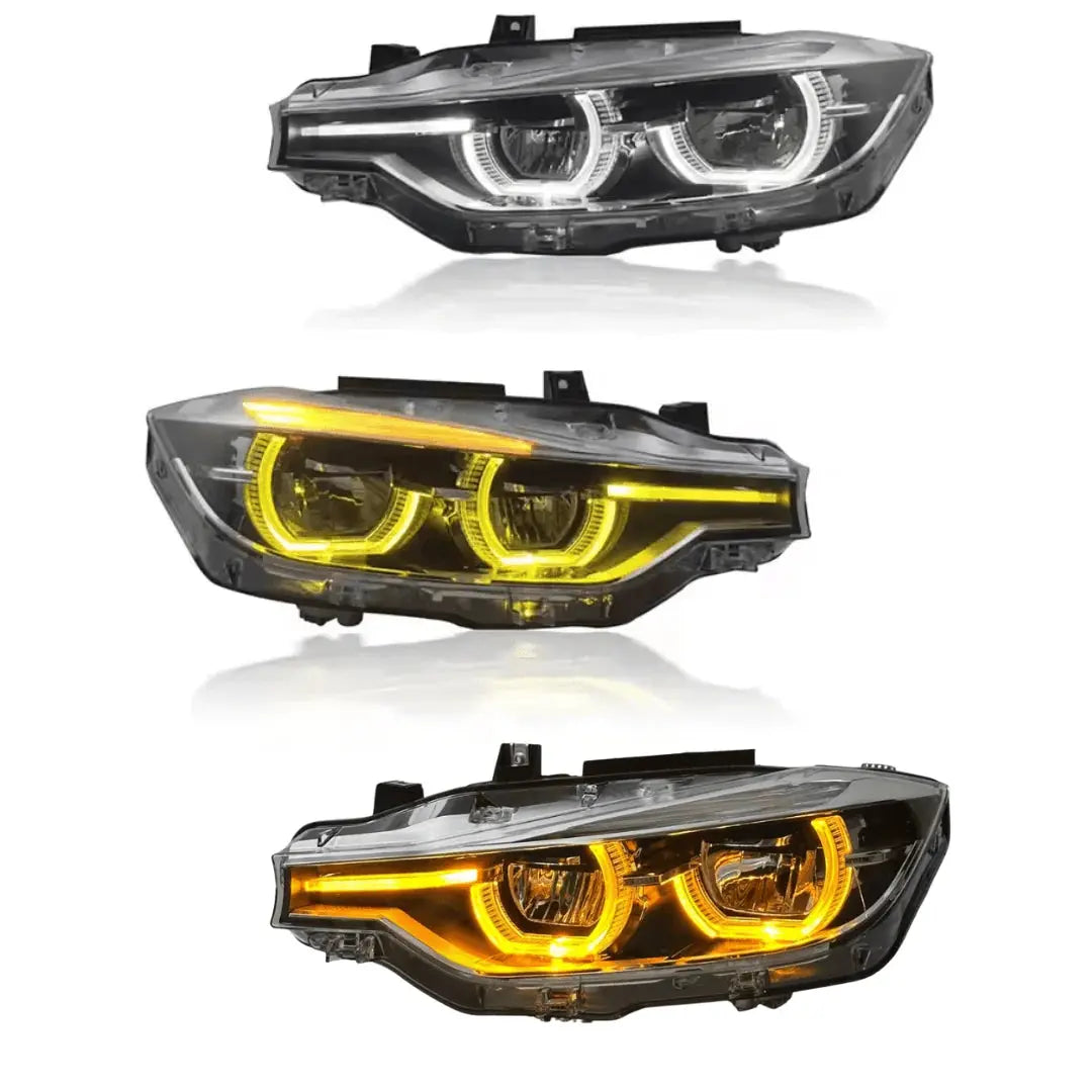 F30 3-Series LCI Style Switchback Headlights White/Yellow/Amber - F30 3-Series 320i 328i 330i 335i 340i Norcal Dynamics