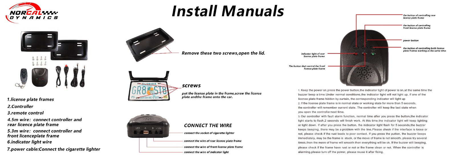 License Plate Remote Curtain Hider Plate