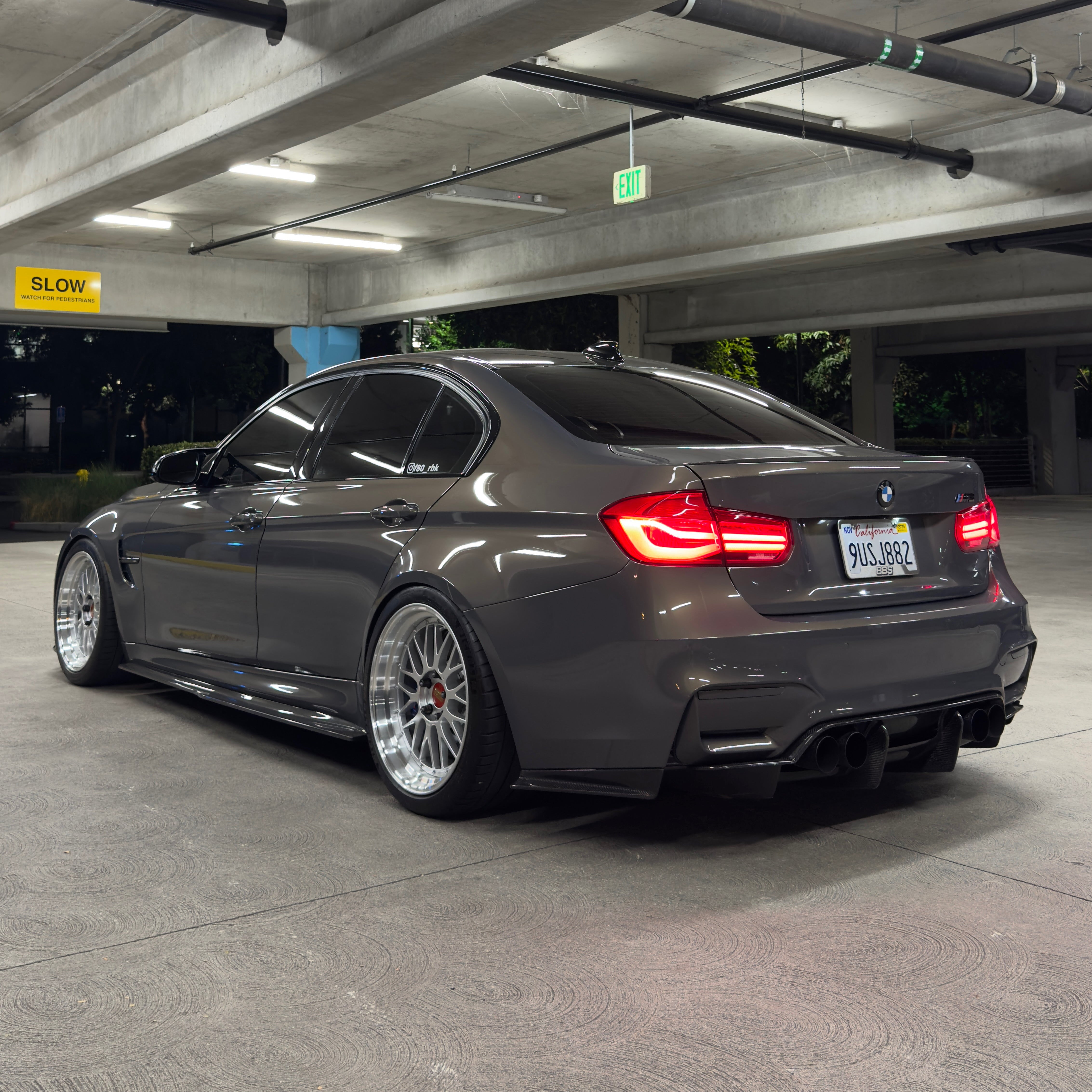 PSM Style 4PC Carbon Fiber Rear Diffuser - BMW F80 M3 & F82/F83 M4