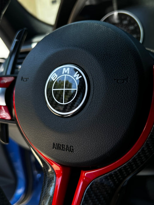 BMW Carbon Steering Wheel Badge