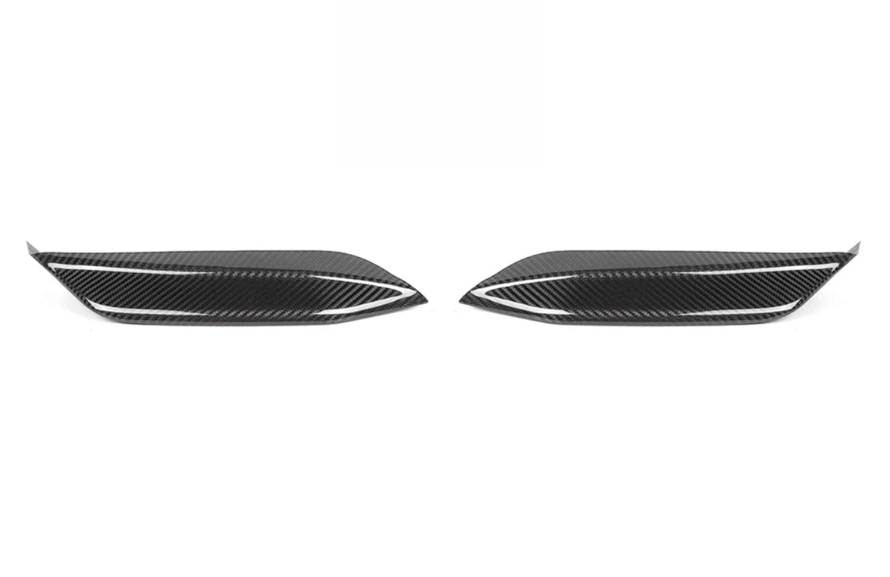CARBON FIBER V2 FRONT BUMPER UPPER SPLITTERS - F80 M3 | F82/F83 M4 - Norcal Dynamics 