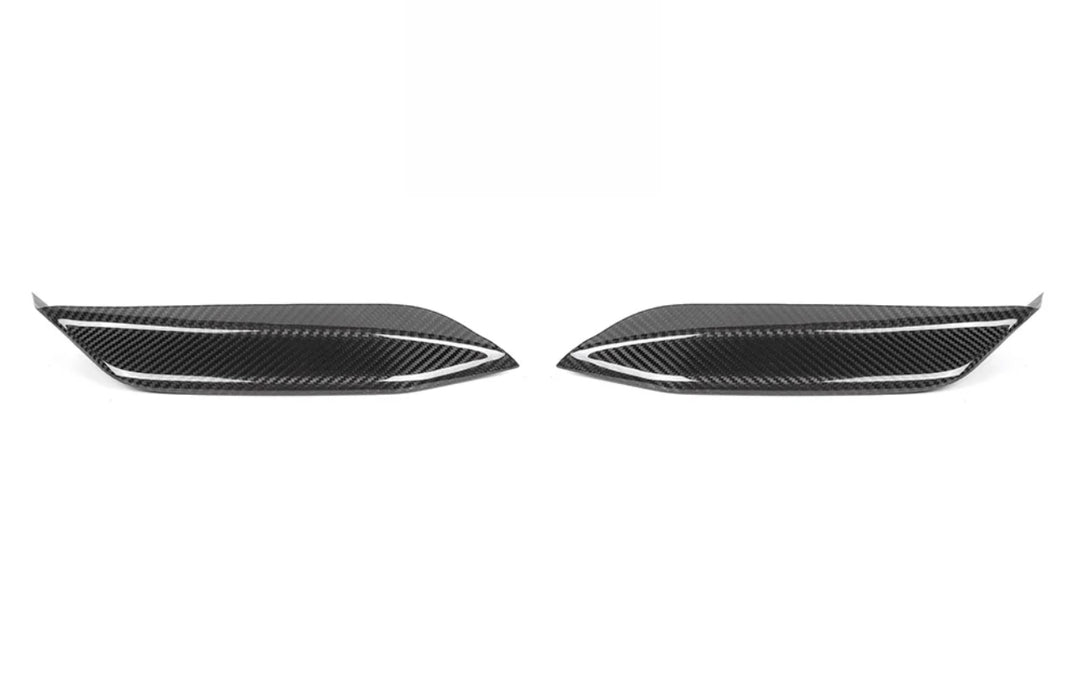 CARBON FIBER V2 FRONT BUMPER UPPER SPLITTERS - F80 M3 | F82/F83 M4 - Norcal Dynamics 