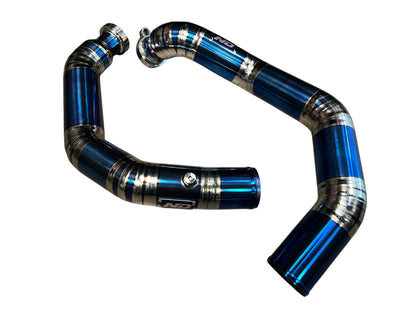 S55 Titanium Charge Pipes - BMW F80 M3 | F82/F83 M4 | F87 M2C - Norcal Dynamics 