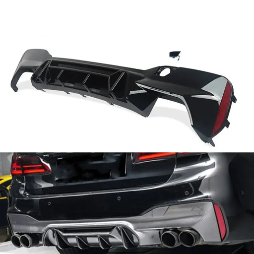 BMW G30 5 Series Gloss Black M5 Style Rear Diffuser - Norcal Dynamics 