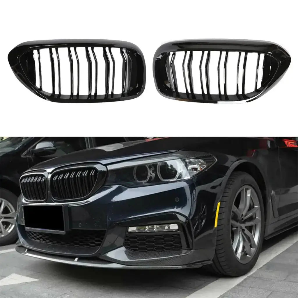 BMW G30 G31 5-SERIES BLACK DOUBLE SLOT GRILLES - Norcal Dynamics