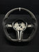 Carbon Fiber F Series M-Sport Steering Wheel W/ WHITE STRIPE - Norcal Dynamics 