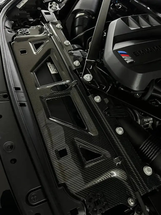 Front Shroud Engine CARBON FIBER FRONT ENGINE BAY SHROUD FOR G80 / G82 / G87 BMW M3 M4 M2 ...