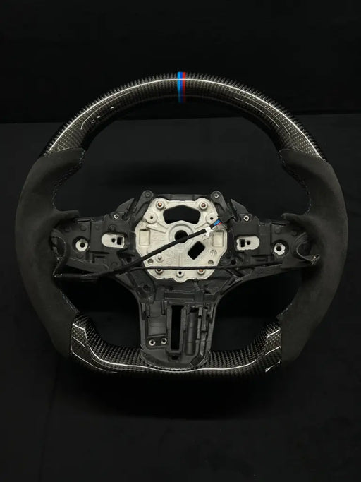 CARBON FIBER G SERIES M-SPORT STEERING WHEEL W/ M STRIPE - Norcal Dynamics 