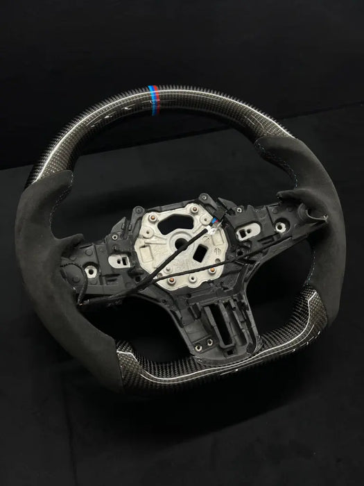 CARBON FIBER G SERIES M-SPORT STEERING WHEEL W/ M STRIPE - Norcal Dynamics 