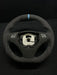 E SERIES ALCANTARA STEERING WHEEL W/ BABY BLUE STRIPE - Norcal Dynamics 