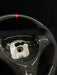 E SERIES CARBON FIBER STEERING WHEEL M BADGE W/ RED STRIPE - Norcal Dynamics 