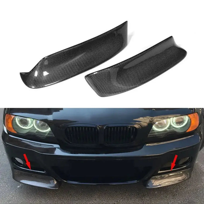 Real Carbon Fiber Front lip Splitter Spoiler for BMW 3 Series E46 M3 Coupe 99-06 - Norcal Dynamics