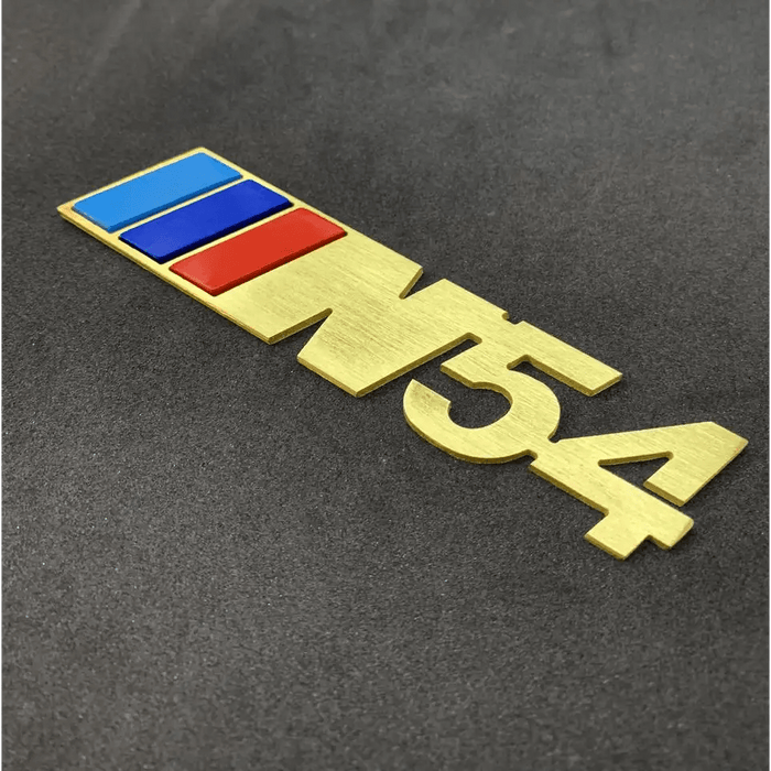 N54 TRUNK BADGE (REAL BRASS) M COLORS - Norcal Dynamics